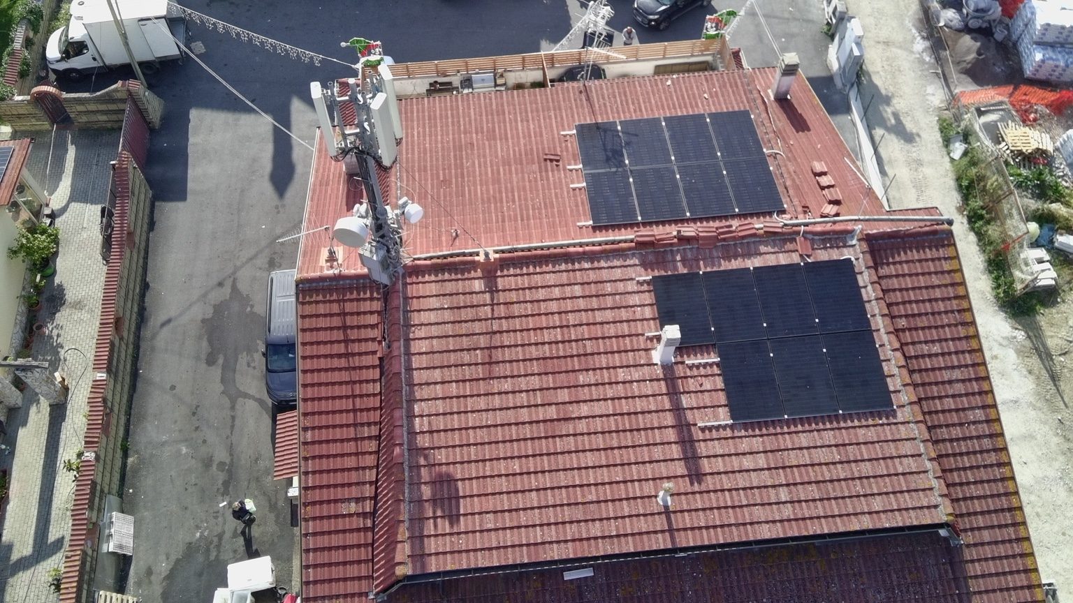 Impianto fotovoltaico su tetto
